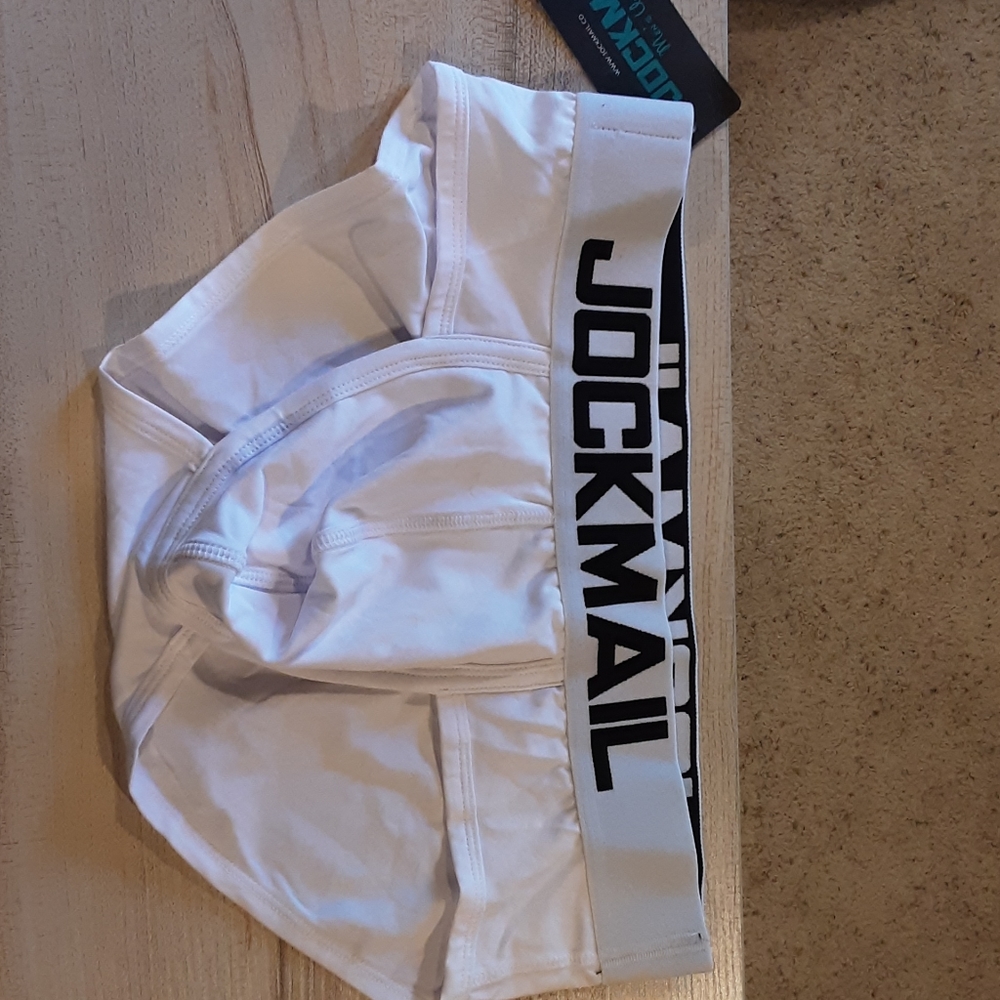White Jockmail Briefs